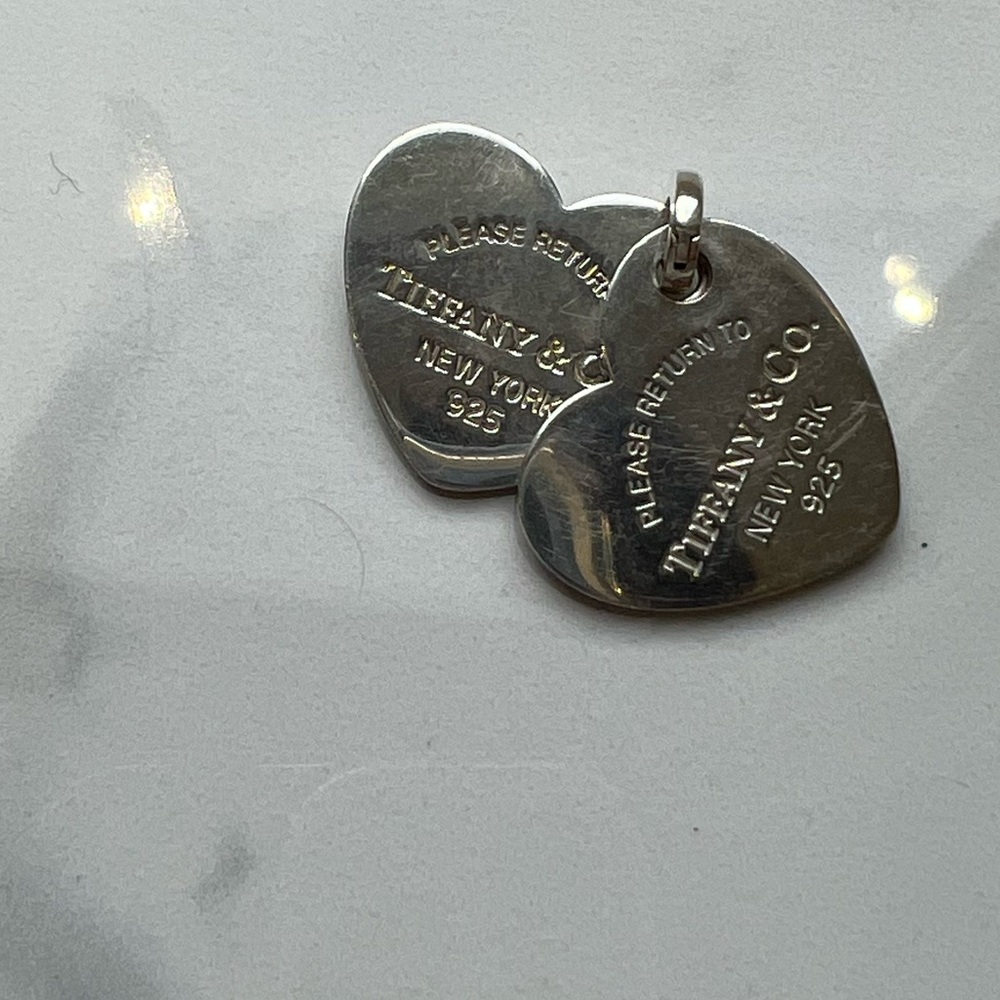 Tiffany & Co. Silver Double Heart Tag Pendant